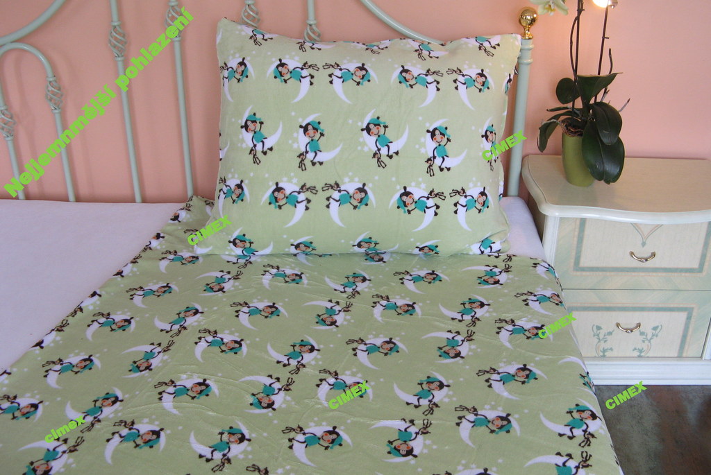   Povlečení mikrovlákno na jednu postel-opičky na zeleném pouze na jednu postel
